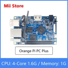 Placa de desarrollo Orange Pi PC Plus, RAM 1G con 8GB Emmc Flash ,Mini placa única de código abierto, compatible con puerto Ethernet/Wifi de 100M