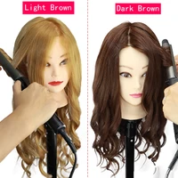 Tête de poupée colorée avec 85% cheveux humains mélangés de 60cm pour coiffeurs tête de Mannequin coiffures tête de formation de coiffure 2