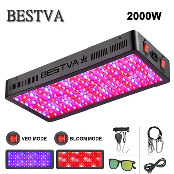

BESTVA Full spectrum 2000W Led Grow Light double switch for indoor Plants led light greenhouse flower veg growth grow led lights