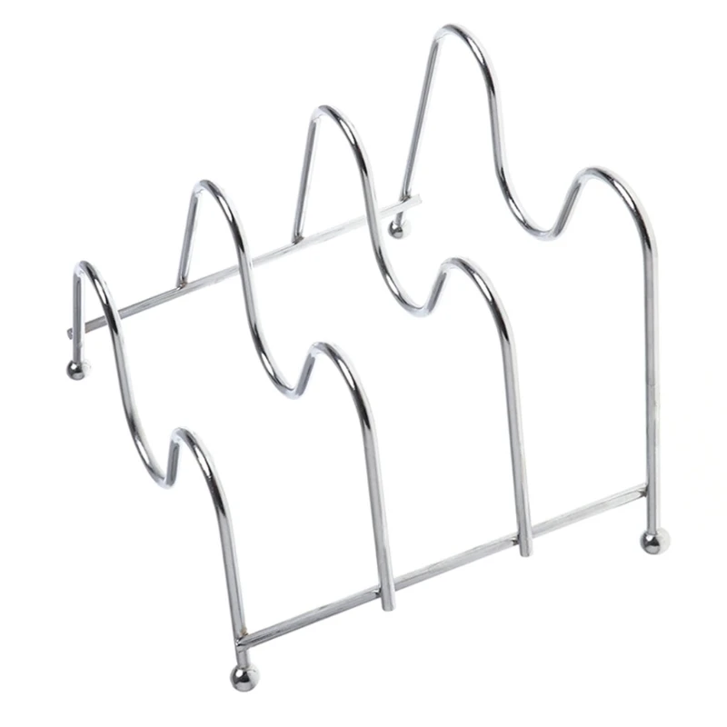 Three-Layer Metal Pot Lid Rack Cutting Board Shelf Dish Holder Kitchen Organizer  5