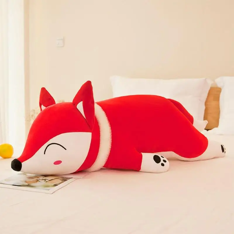 

Fox Shape Plush Pillow Toy 35/50cm Suffered Cotton Sleeping Cushion Girl Kid Baby Gifts Sofa Decorative Accessories