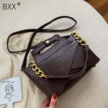 [BXX] сумки через плечо с крокодиловым узором для женщин Модные женские дизайнерские сумки Дорожная сумка на цепочке через плечо HI689