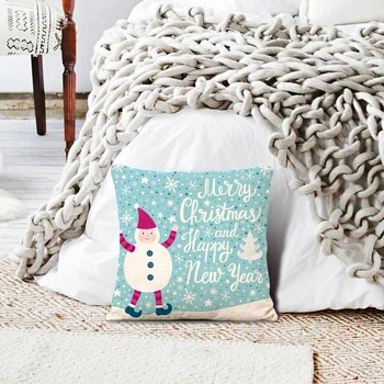 

Single side new linen Christmas pillow linen cushion pillows cover pillow cover cross border pillow car pillow sofa pillow cover