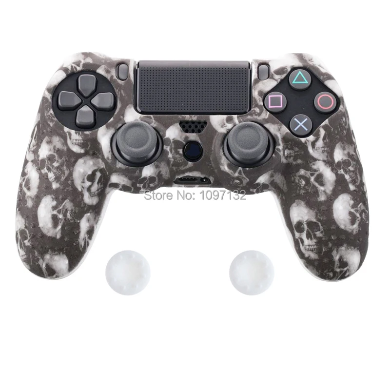 Нескользящая поверхность резиновые силиконовые чехлы чехол контроллер кожи для Playstation 4 геймпад для PS4 Pro Slim Dualshock 4 Command - Цвет: E