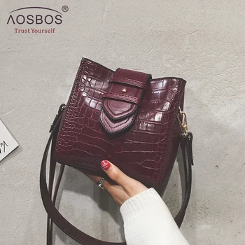 

Bucket Bag Mini PU Leather Stone Pattern Crossbody Bags for Women 2019 Small Shoulder Messenger Bag Female Handbags Totes