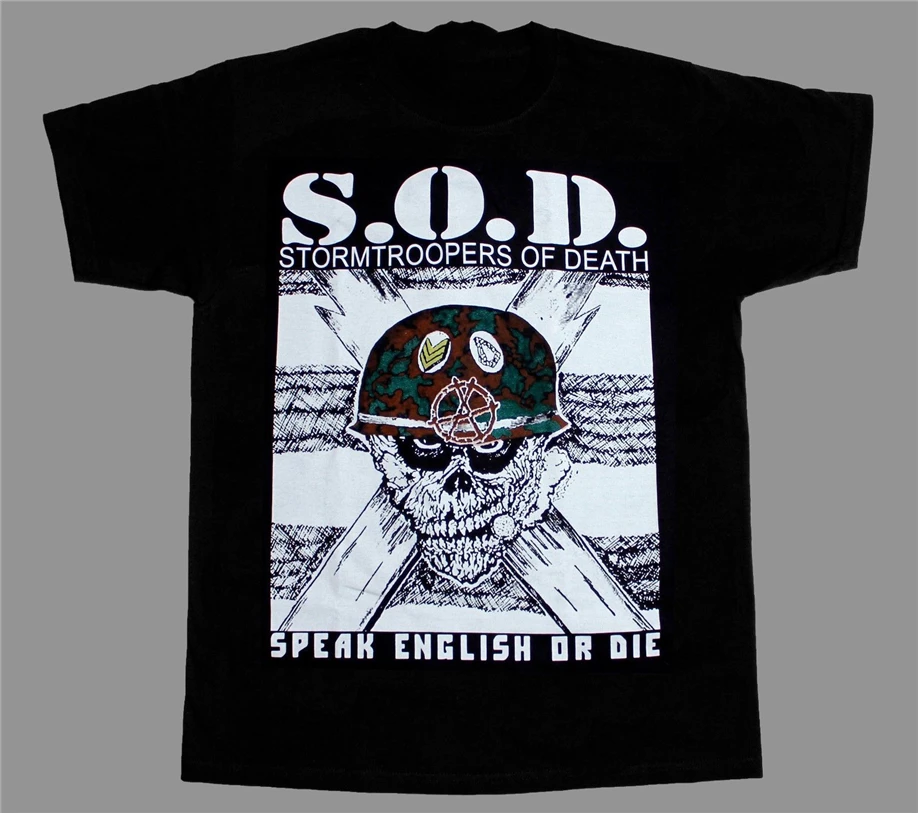 S O D Sod Stormtroopers Of Death Новая Черная футболка с коротким длинным рукавом хлопковая |