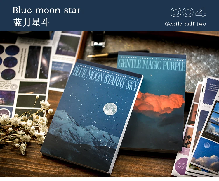 Dimi 50Sheets Retro Blue moon Seriers Magazine Sticker Book Decor Scrapbooking DIY Journal Washi Paper Creative Vintage Memo Pad Dimi 50Sheets Retro Blue moon Seriers Magazine Sticker Book Decor Scrapbooking DIY Journal Washi Paper Creative Vintage Memo Pad