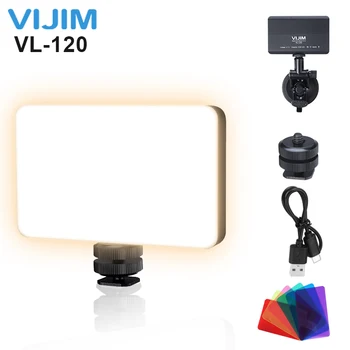 

VIJIM VL120 3200K-6500K Ultra Thin LED Video Light Adjustable Portable Fill Light Vlog Light with 6 Color Get RGB Effect