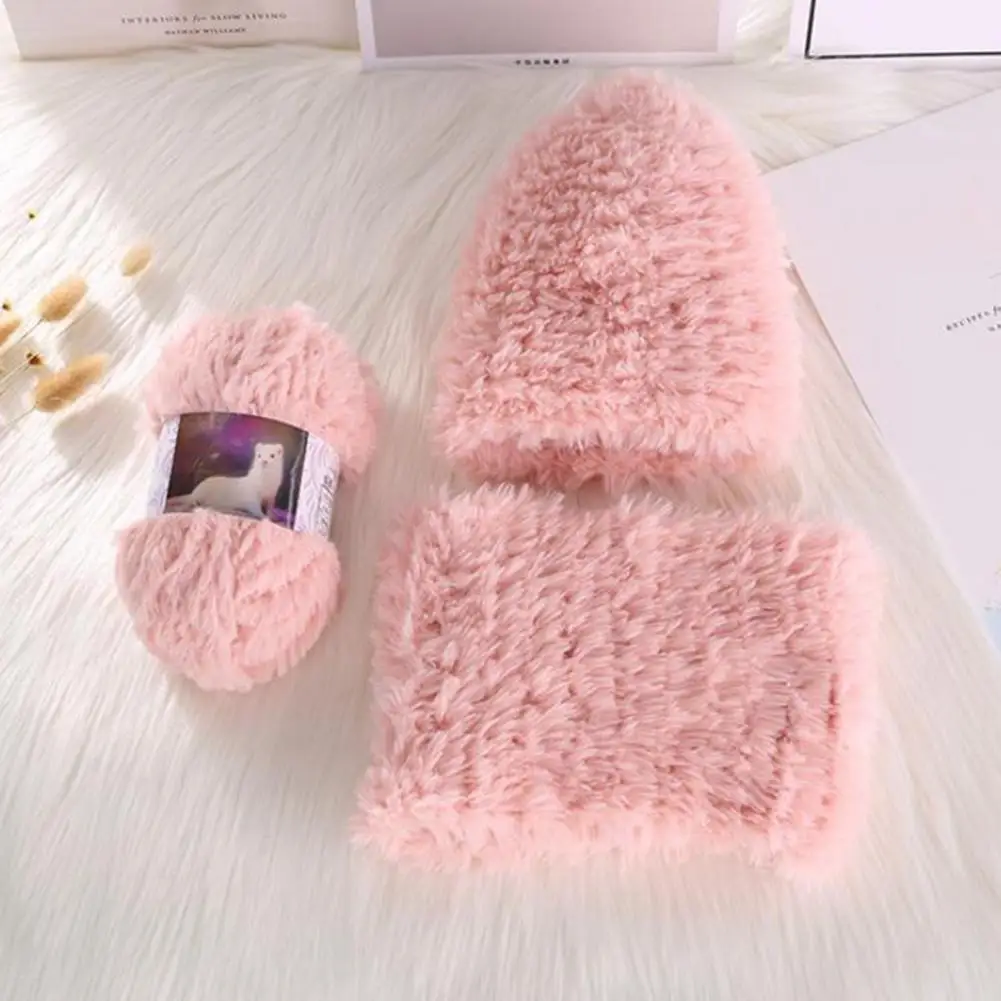 50g/Roll Faux Fur Yarn Hair Mohair Wool Cashmere for Hand Knitting Crochet Sweater Thread Baby Clothes Scarf Fluffy Mink Yarn 2