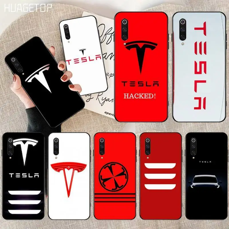 HUAGETOP роскошный автомобильный мягкий чехол tesla для телефона Xiaomi Mi Note 10 Lite 9T Pro xiaomi CC9