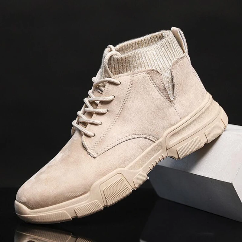 Модные зимние мужские ботинки на меху; Botas; черные теплые зимние мужские ботинки; кожаные ботильоны; Мужская зимняя Рабочая обувь; Прямая поставка