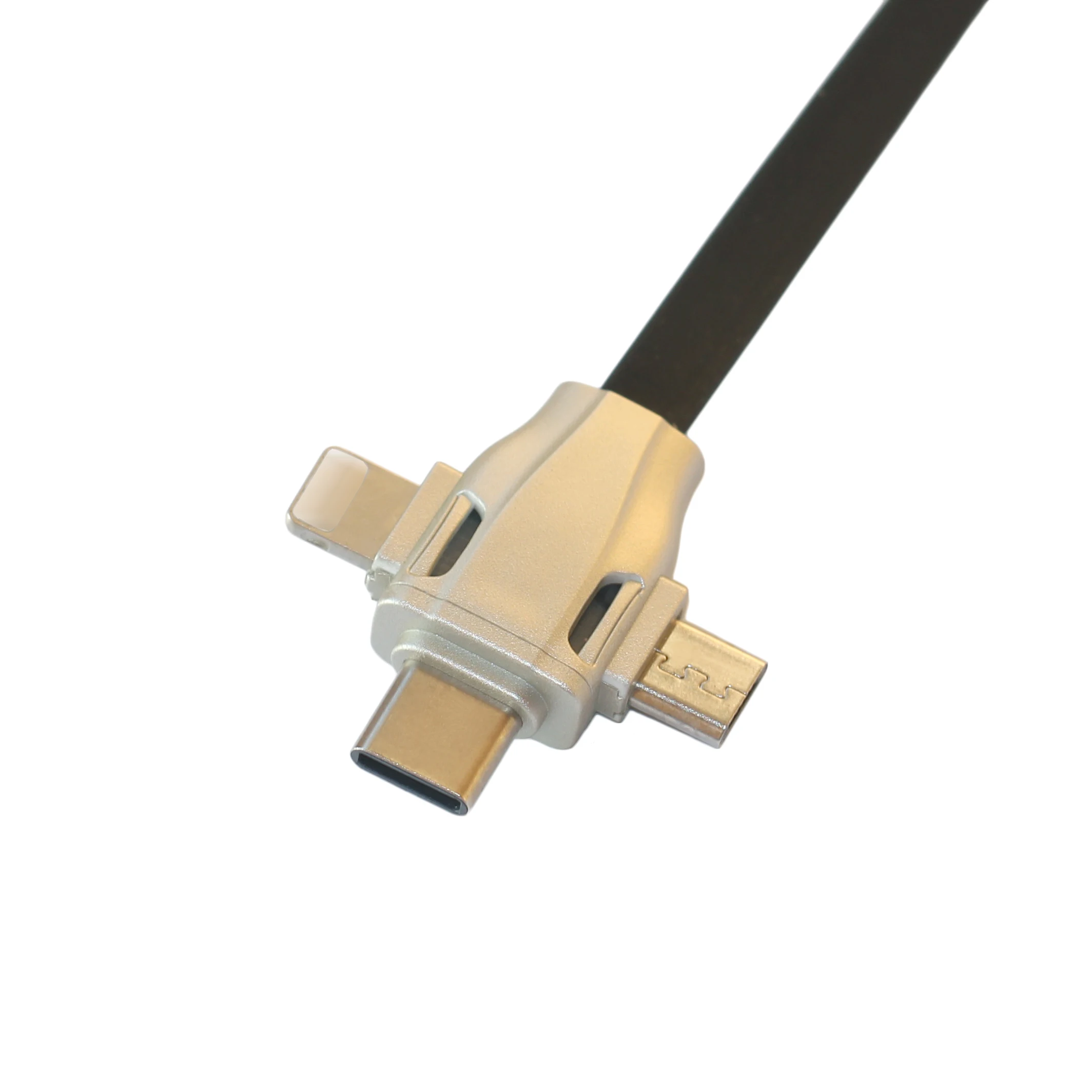 1mtr 3 в 1 type C micro USB плоский многофункциональный кабель для передачи данных и зарядки