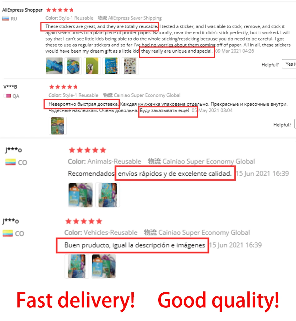 Children's Reusable Stickers Books Kawaii Stationery Stickers for Kids Early Education Cartoon Cute Stickers for Children Gift