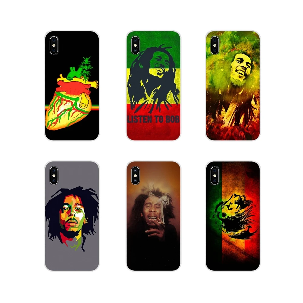 Чехол для мобильного телефона Samsung A10 A30 A40 A50 A60 A70 M30 Galaxy Note 2 3 4 5 8 9 10 PLUS Bob Marleys Lion Rasta