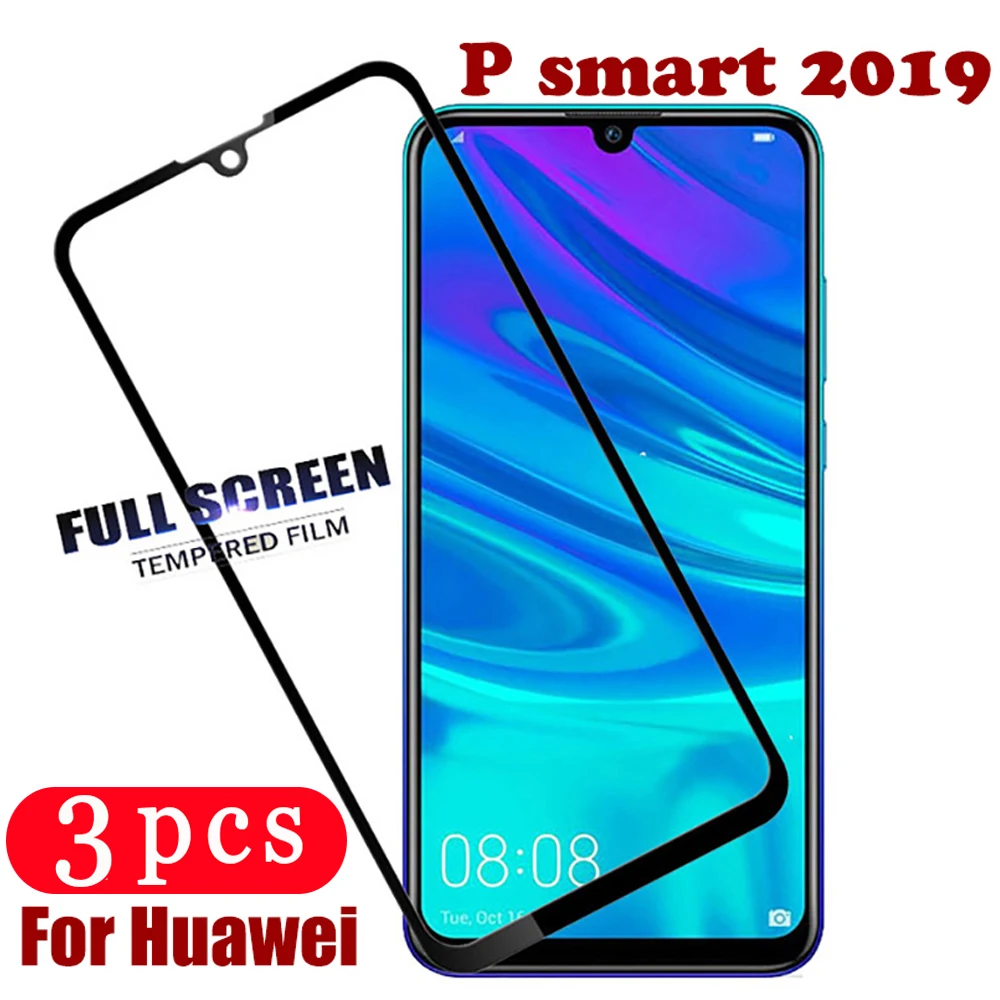3 шт закаленное стекло для huawei p smart plus 2018 2019 2020 pro Z S Защитная пленка экрана