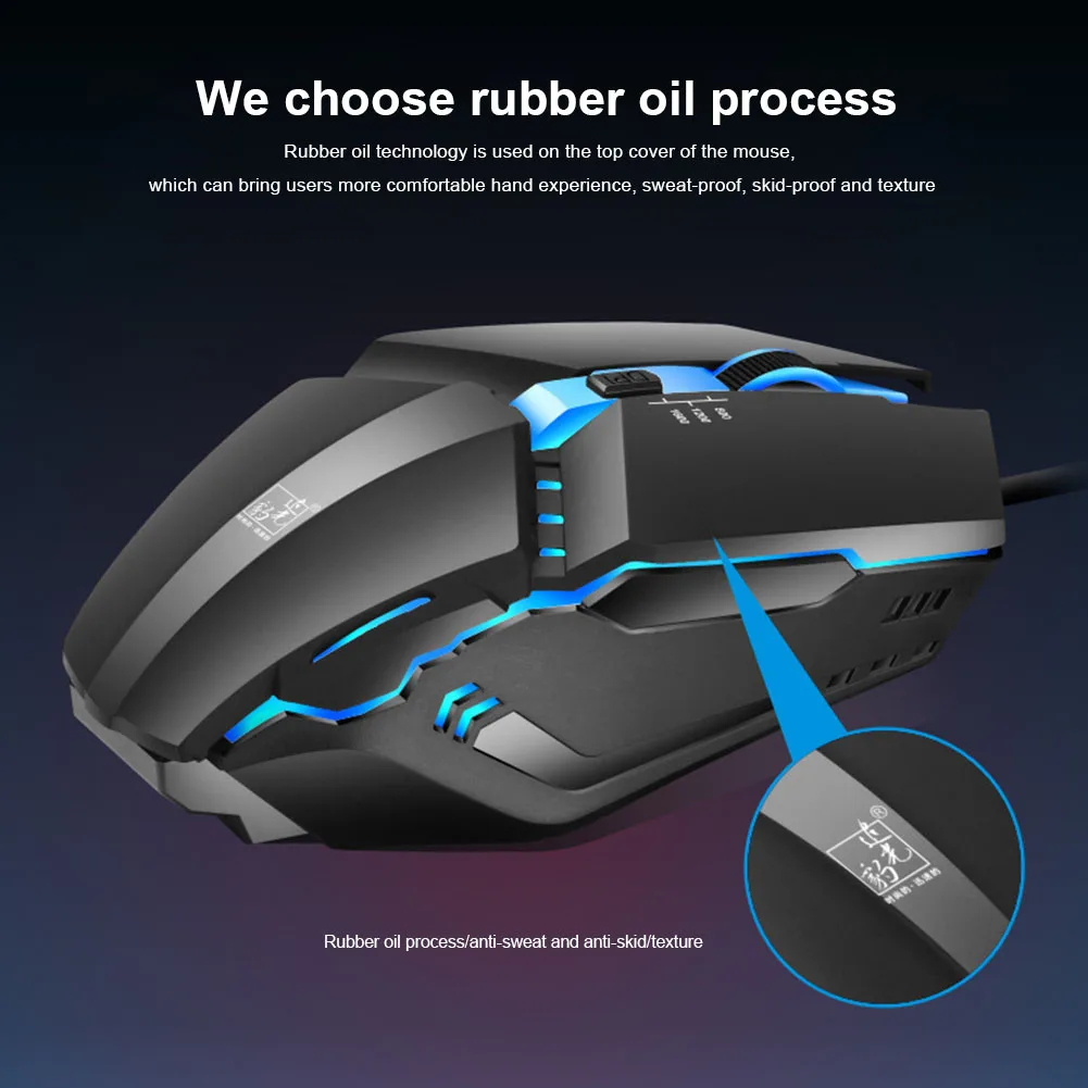 K3 ABS Профессиональный 7 цветов освещение USB Проводная мышь Plug и для игр игровая эргономичная 4 клавиши бесшумный ноутбук высокая чувствительность