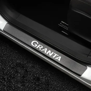 

Carbon Fiber Car Stickers For LADA Granta Auto Door Sill Scuff Welcome Pedal Sticker For Car Accessories Car-Styling