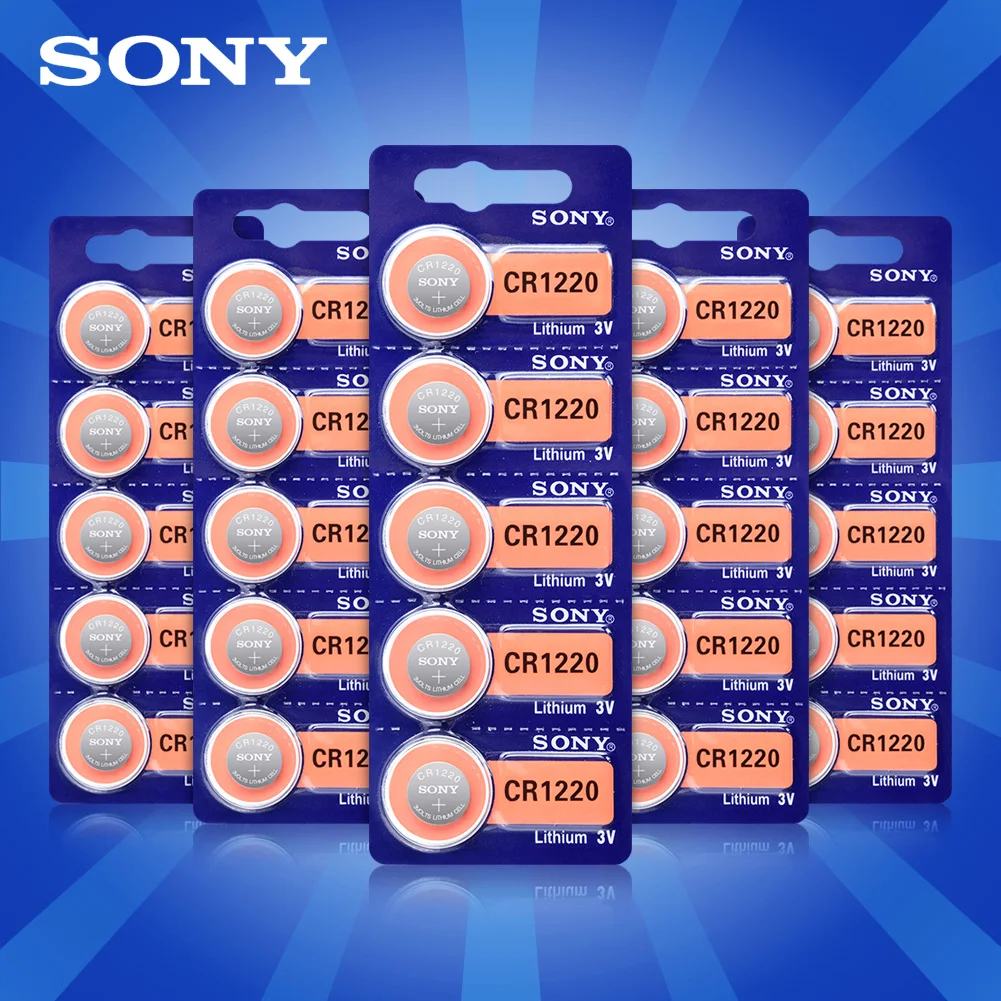 25PCS/LOT Original SONY CR1220 Button Cell Batteries CR 1220 3V Lithium Coin Battery BR1220 DL1220 ECR1220 LM1220 | Электроника