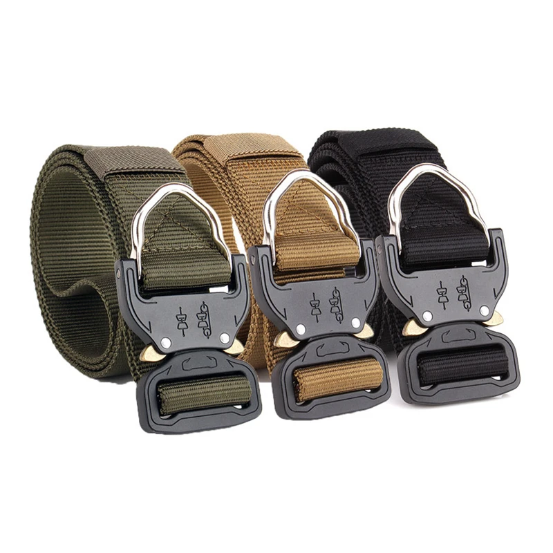 Mens Tactical Belt Military Nylon Outdoor Multifunctional Training Army Combat Waist Strap Width 3.8cm |