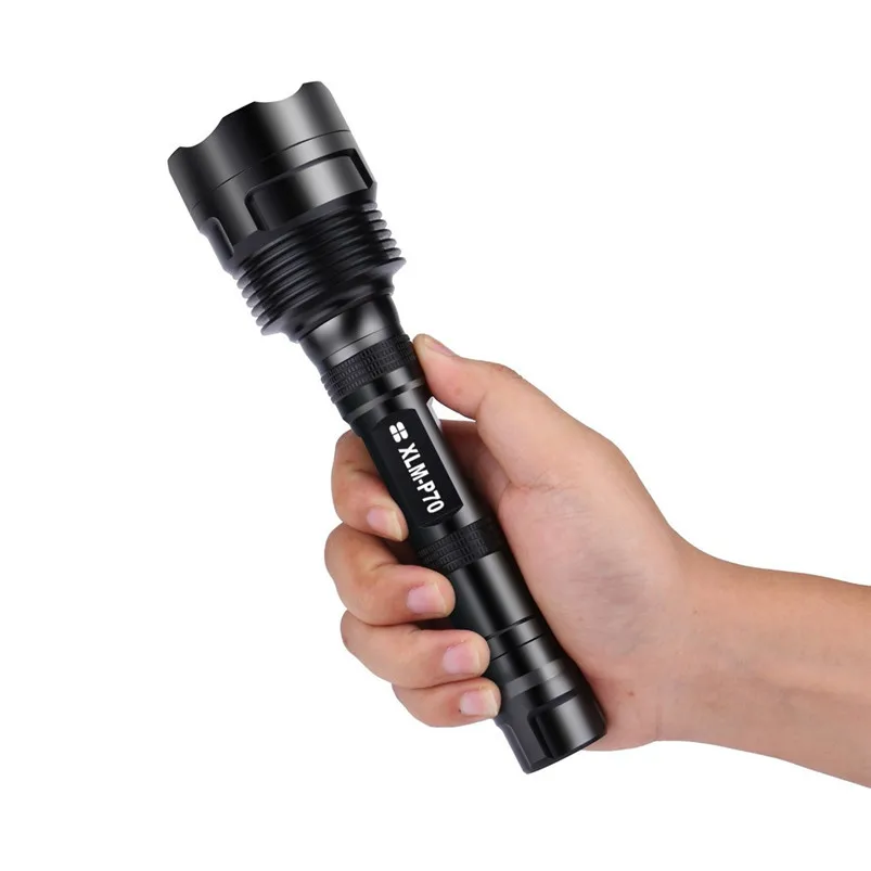Powerful LED Torch Flashlight XHP70 Torch Rechargeable Waterproof Lamp Ultra Bright Aluminum alloy Lanterna 40OCT1803