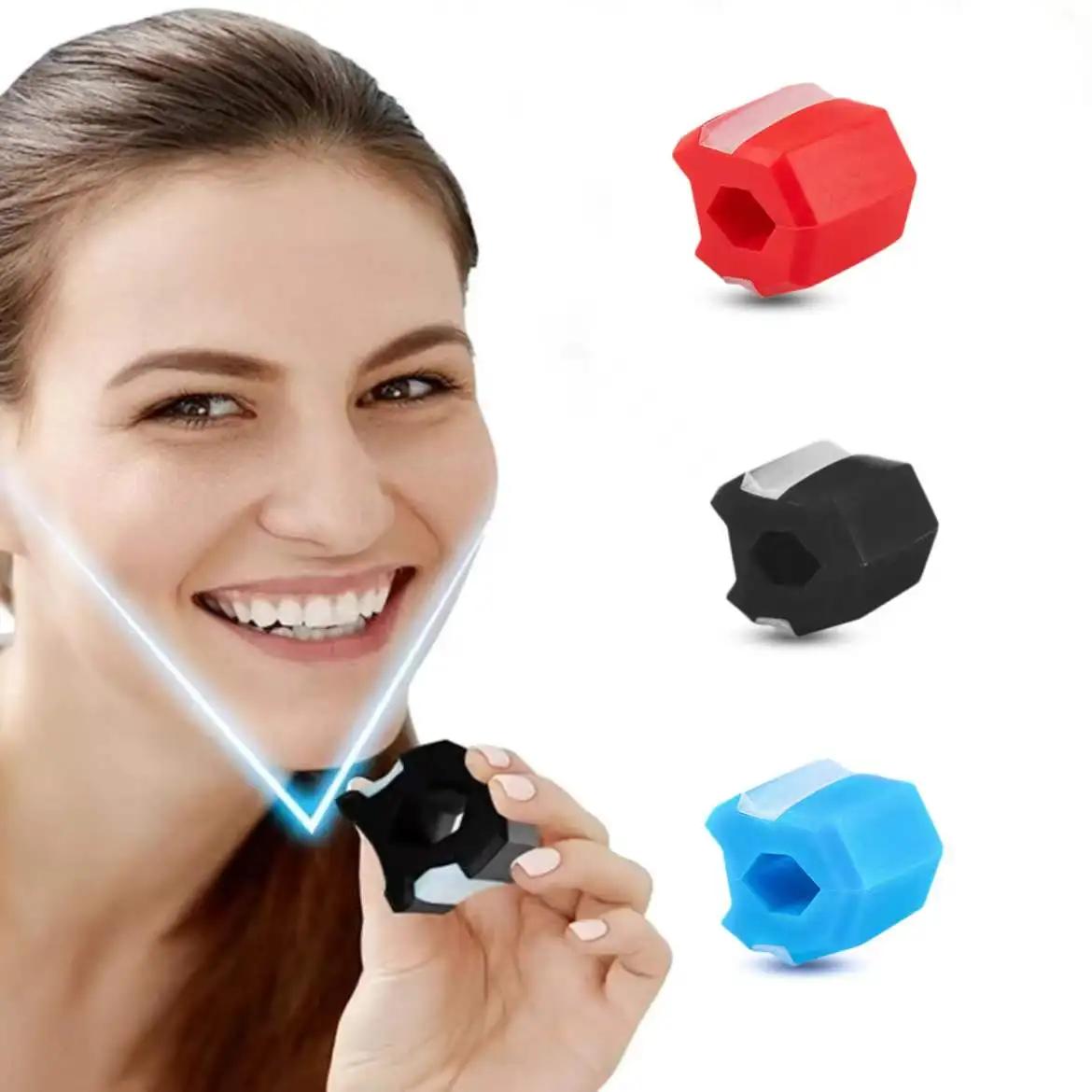 Face Shaper Facial Jaw Exerciser Fitness Ball Muscle Training Toning Lifting Jaw 