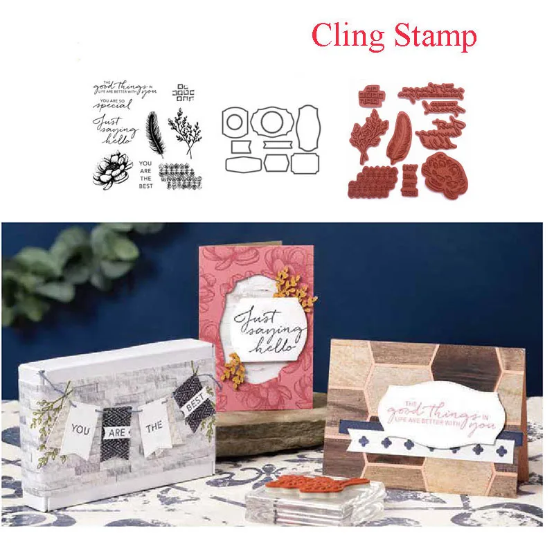

Flowers Stamps and Cutting Dies for DIY Scrapbooking TASTEFUL TOUCHES Dies Cut Stencils Paper Crafts Making Album Photo Decor