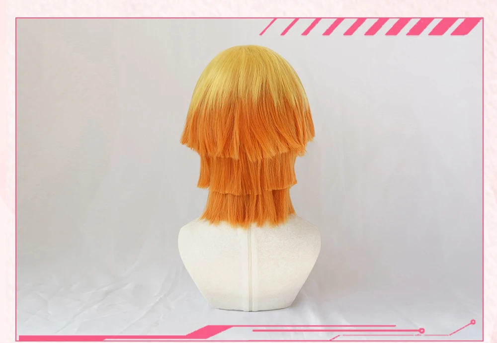 Anihut Agatsuma Zenitsu Wig Kimetsu No Yaiba Demon Slayer Yellow Synthetic Heat Resistant Hair Cosplay -Zentai shop online H4963093073c84ec0811d0a29b0b4cce8y.jpg