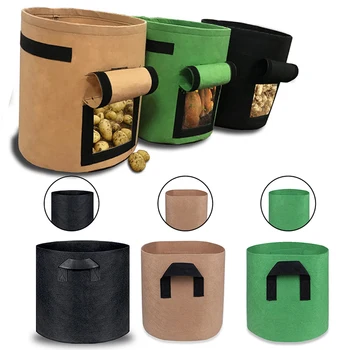 

1/2/5/20/40/100 Gallon Garden Plant Grow Bag Vegetable Potato Growing Living Pot DIY Succulents Vertical Garden Bag Seedling