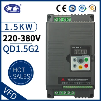 

QD290 1PH 220v input 3PH 380v output 1.5KW Frequency Converter CNC Spindle Motor Speed Controller
