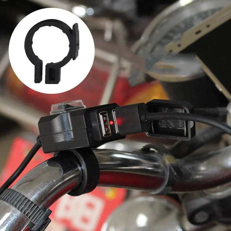 12-24V Dual USB Motorcycle Handlebar Phone Charger Socket Waterproof Switch Mounts V-Best | Автомобили и мотоциклы