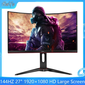 

XUANYAO Laptop Computer Monitor 27 inch 144HZ High Refresh Rate IPS HD Game Screen HDMI VGA Desktop Curved LCD Monitor Backlight