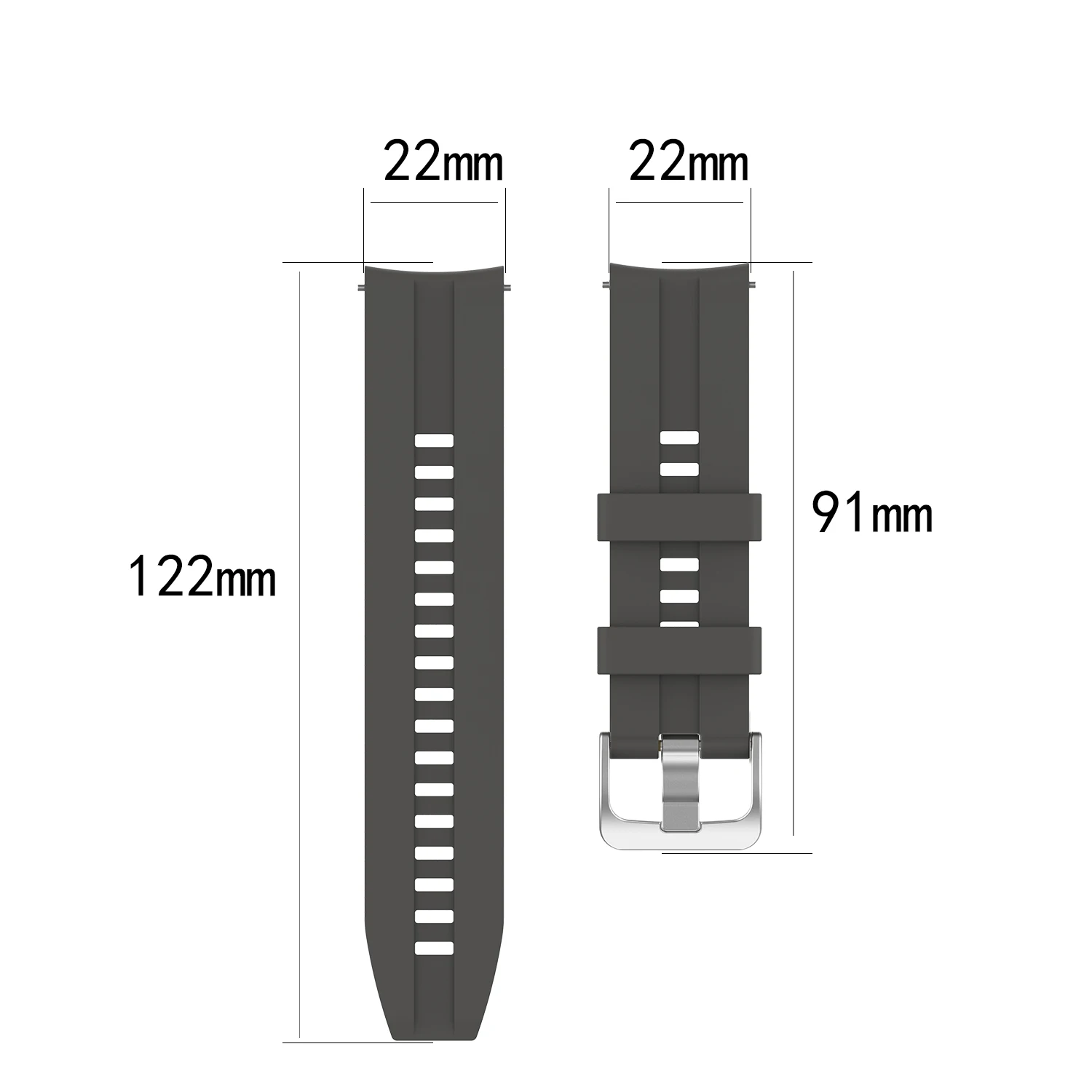 New for Huami Amazfit GTR 47mm Strap Watch Steel Buckle Silicone Strap 22mm Width Smart Watch Wristband Accessories for Samsung