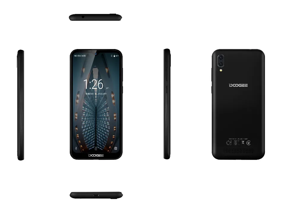 DOOGEE X90 3g смартфон 1 Гб+ 16 Гб сотовый телефон экран капли 6," дисплей 3400 мАч разблокировка лица Две сим карты 8 Мп+ 5 Мп WCDMA Android Go