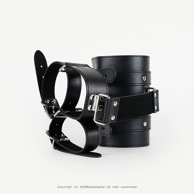 Leather Bondage Handcuffs