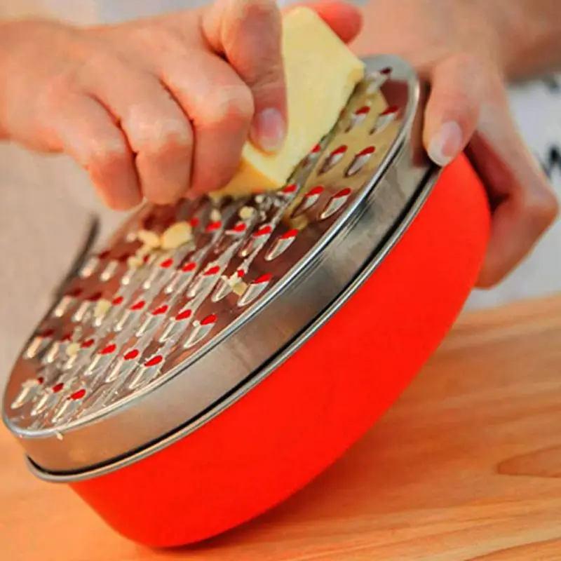 

Stainless Steel Cheese Grater, Multifuction Vegetable fruit Chopper With Lid High effiency Kitchen Tools Gadgets