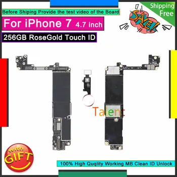 

For IPhone 7 Motherboard 256GB RoseGold Touch ID Unlocked Disassembly Mainboard Good Working Logic Board Tested Full Functions