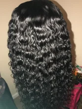 Cranberry-peluca con cierre de encaje 4x4 para mujer, cabello Remy brasileño de ondas profundas, pelucas de cabello humano con encaje frontal 13x4, línea de cabello prearrancado