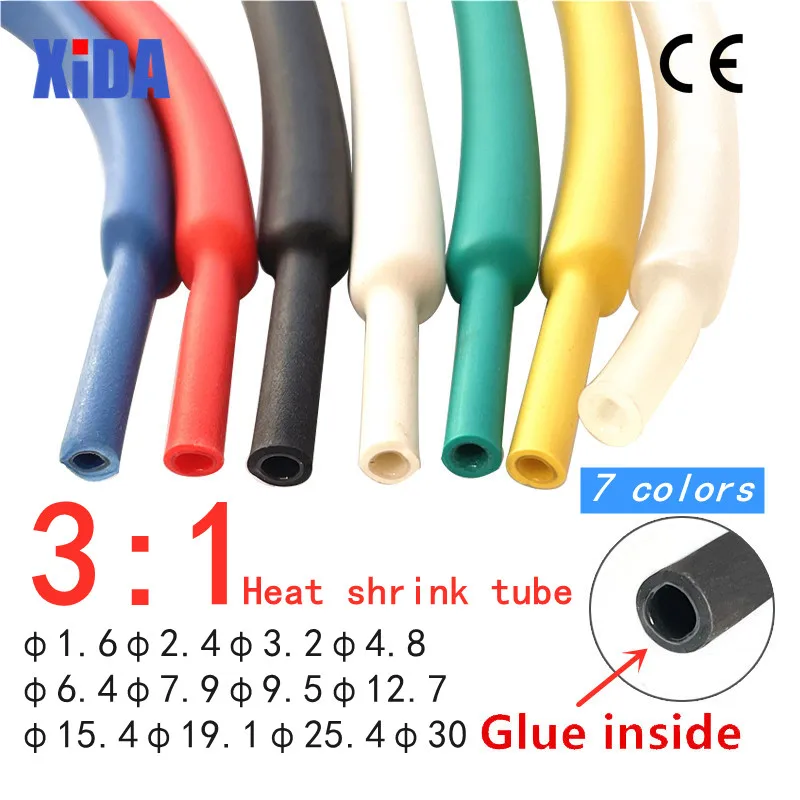 Cable-Core Heat Shrink Tubing 2:1 Ratio BLUE 3.2mm 5m 5 metres