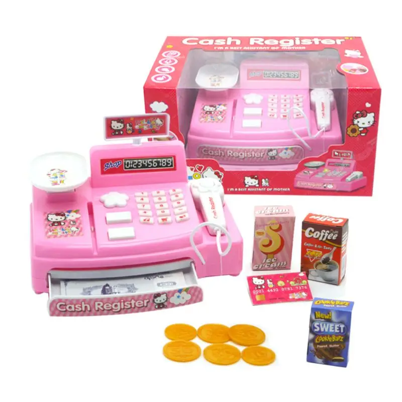 

1Set Multi-functional Simulated Cash Register Toy Kitty Cashier Pretend and Play Children Early Development Educational Kid Toys