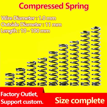 

Compressed Spring Pressure Spring Return Spring Release Spring Wire Diameter 1.0mm Outer Diameter 11mm Support Customization