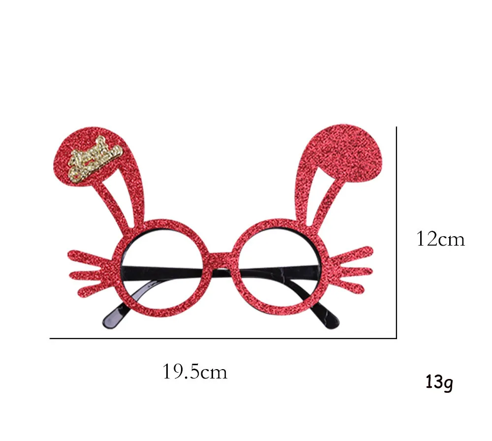 rabbit ear red Забавная оправа для очков, Мультяшные рога, очки с заячьими ушками, косплей, очки с лосем для женщин, мужчин, детей, подарок на год, Рождество, игрушки - Цвет: rabbit ear red
