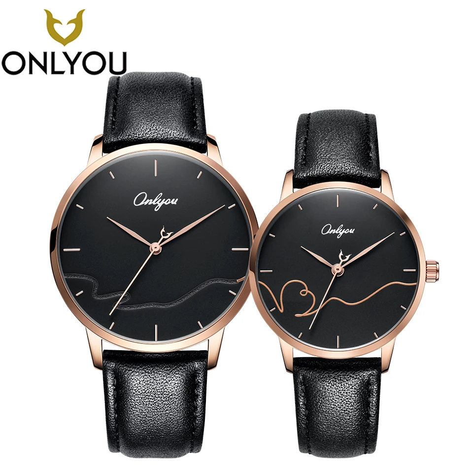 

ONLYOU Fashion Lovers Watch Creative Luxury Quartz Couple Wristwatch for lover 520003