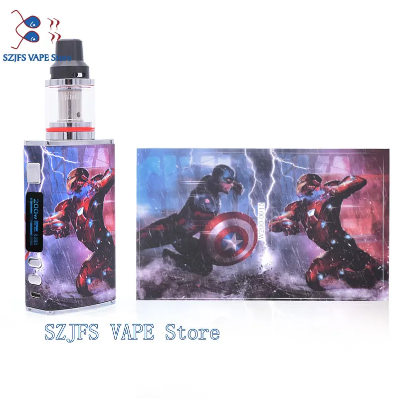 Новейший 4400 мАч для 510 обхода 200 Вт VW контроль температуры TCR Mod txw RtA Falcon Tank Vape Mod электронная сигарета коробка Мода
