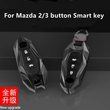Obudowa kluczyka do samochodu uchwyt dla Mazda 2 3 6 Atenza Axela CX-5 CX5 CX 5 CX-7 CX-9 2016 2017 2018 inteligentne 2 3 przyciski akcesoria do wnętrz tanie i dobre opinie Easwraih CN (pochodzenie) Ocynkowanej Stopu