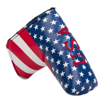 

Waterproof American Flag/Spider-Web Pattern Outdoor Golf Putter Cover Protective Durable Portable Headcover Golf Club Protector