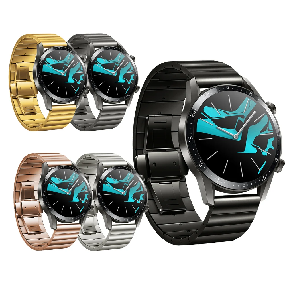 Correa de reloj para Huawei Watch GT2 46MM correa de reloj inteligente para  GT 42mm Acero inoxidable mariposa hebilla Loop 22mm correa de repuesto -  AliExpress Productos electrónicos