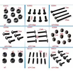 8PCS M3 M4 Screw Head Pan Head Machine Screw Nut 02055 02092 02094 02096 02097 02099 02102 02127 08024 for 1:10 HSP RC Cars