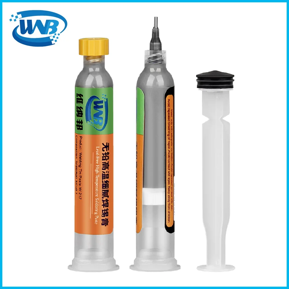 WNB 10cc Sn96.5/Ag3/Cu0.5 Syringe Lead-free Solder Tin Paste Melting Point 217℃ Soldering Paste For Motherboard Component Repair