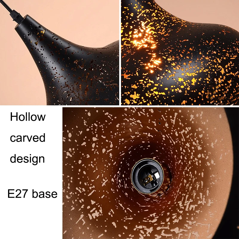 Винтажный подвесной светильник, промышленный светильник, лофт, скандинавский подвесной светильник, Ретро Железный полый резной подвесной светильник, освещение для кухни, столовой