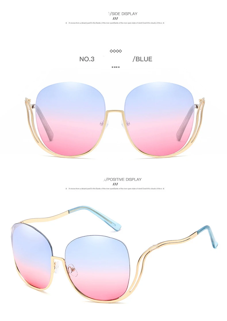 MIZHO модные розовые Солнцезащитные очки женские без оправы высокого качества металлическая овальная оправа UV400 оттенков классические женские солнцезащитные очки негабаритных